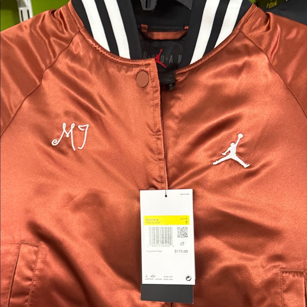 Jordan Copper Satin Bomber Jacket